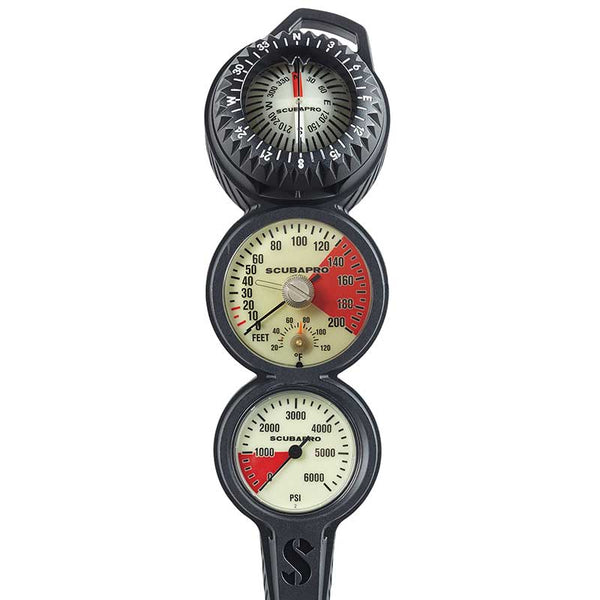 SCUBAPRO 3-IN-LINE CONSOLE · BAR or PSI