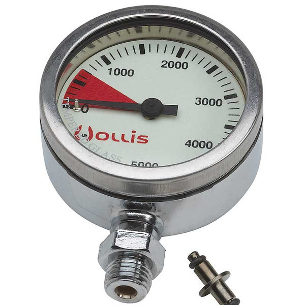 HOLLIS PRESSURE GAUGE · BAR or PSI